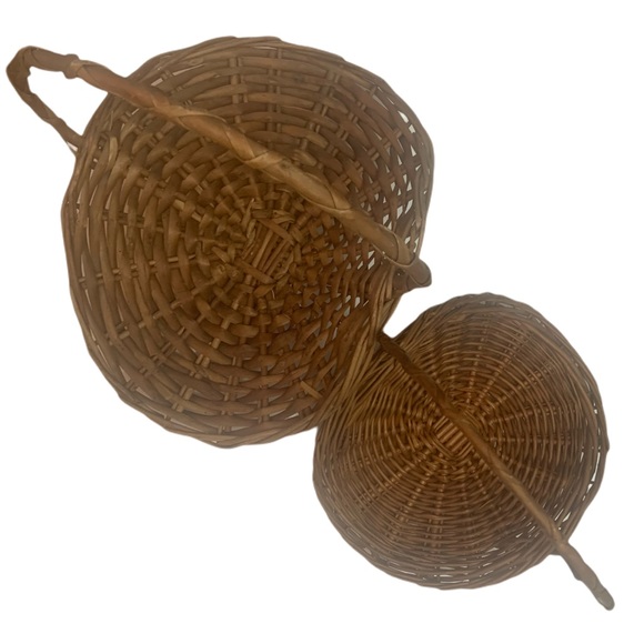 Vintage 70’s MCM Boho Farmhouse Gathering Baskets - Picture 10 of 14